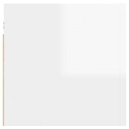 Bedside Cabinet High Gloss White 30.5x30x30 cm Engineered Wood
