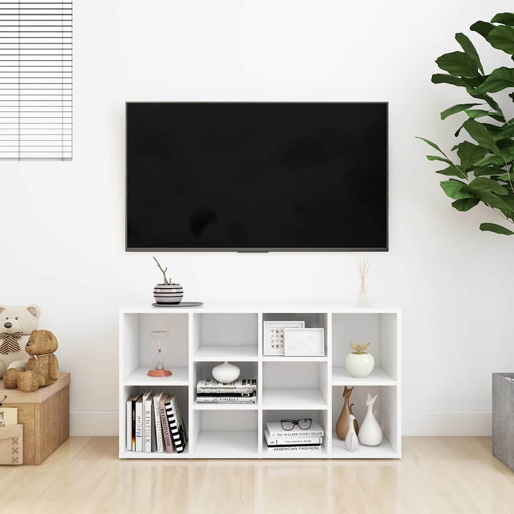 Shoe Bench White 103x30x55 cm Engineered Wood
