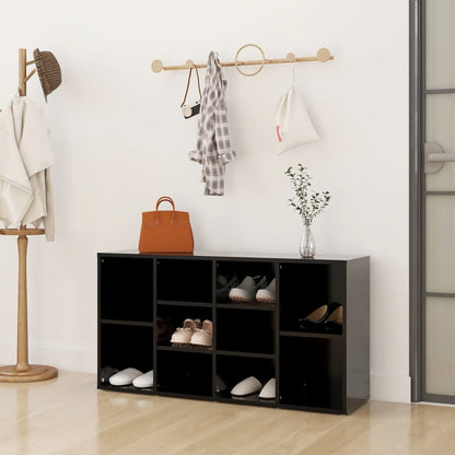 Shoe Bench Black 103x30x55 cm Engineered Wood