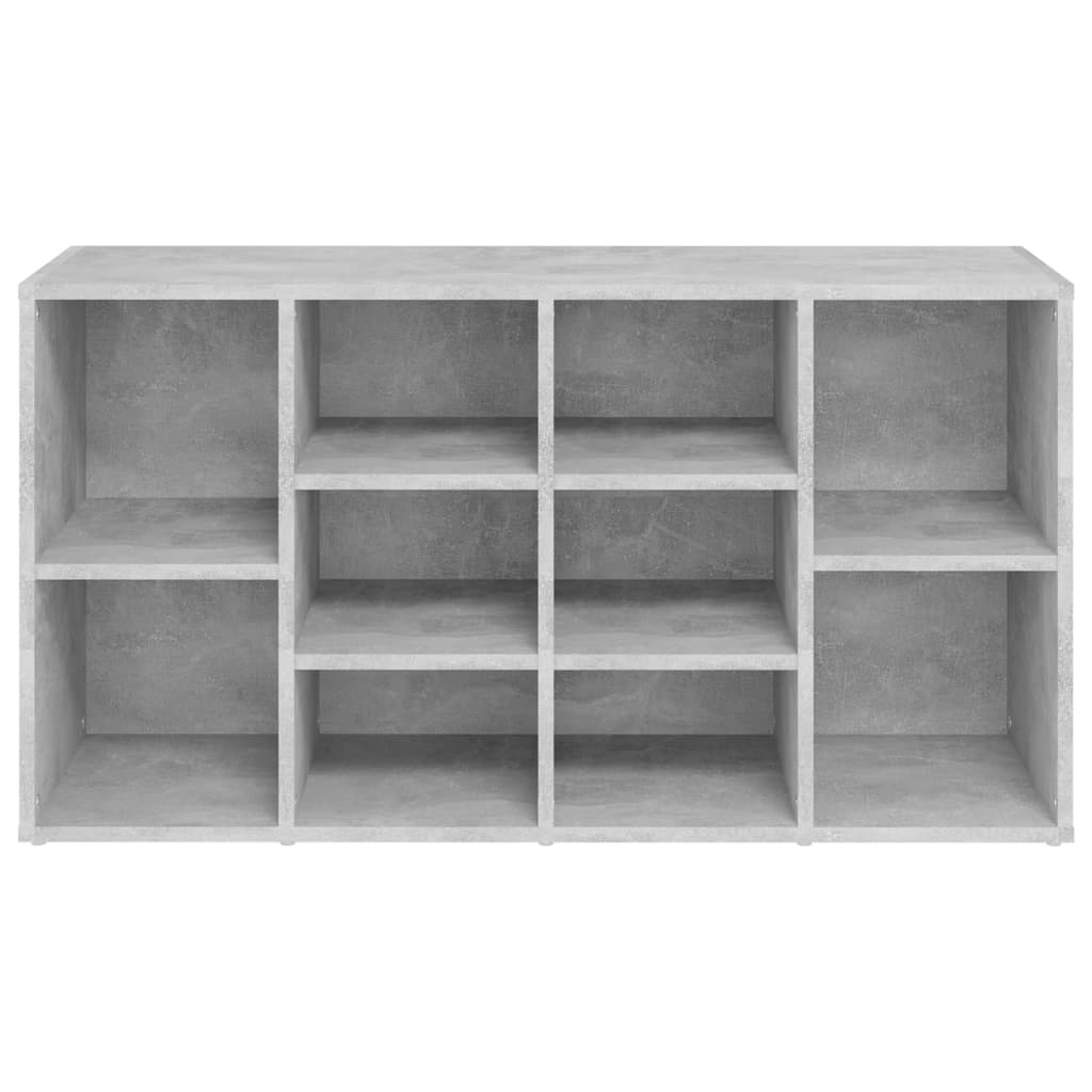 Shoe Bench Concrete Grey 103x30x55 cm Engineered Wood