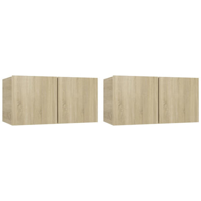 Hanging TV Cabinets 2 pcs Sonoma Oak 60x30x30 cm