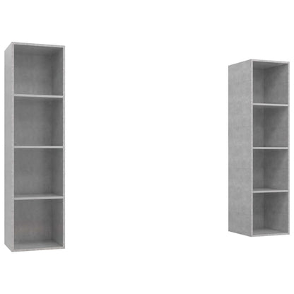 Wall-mounted TV Cabinets 2 pcs Concrete Grey Engineered Wood