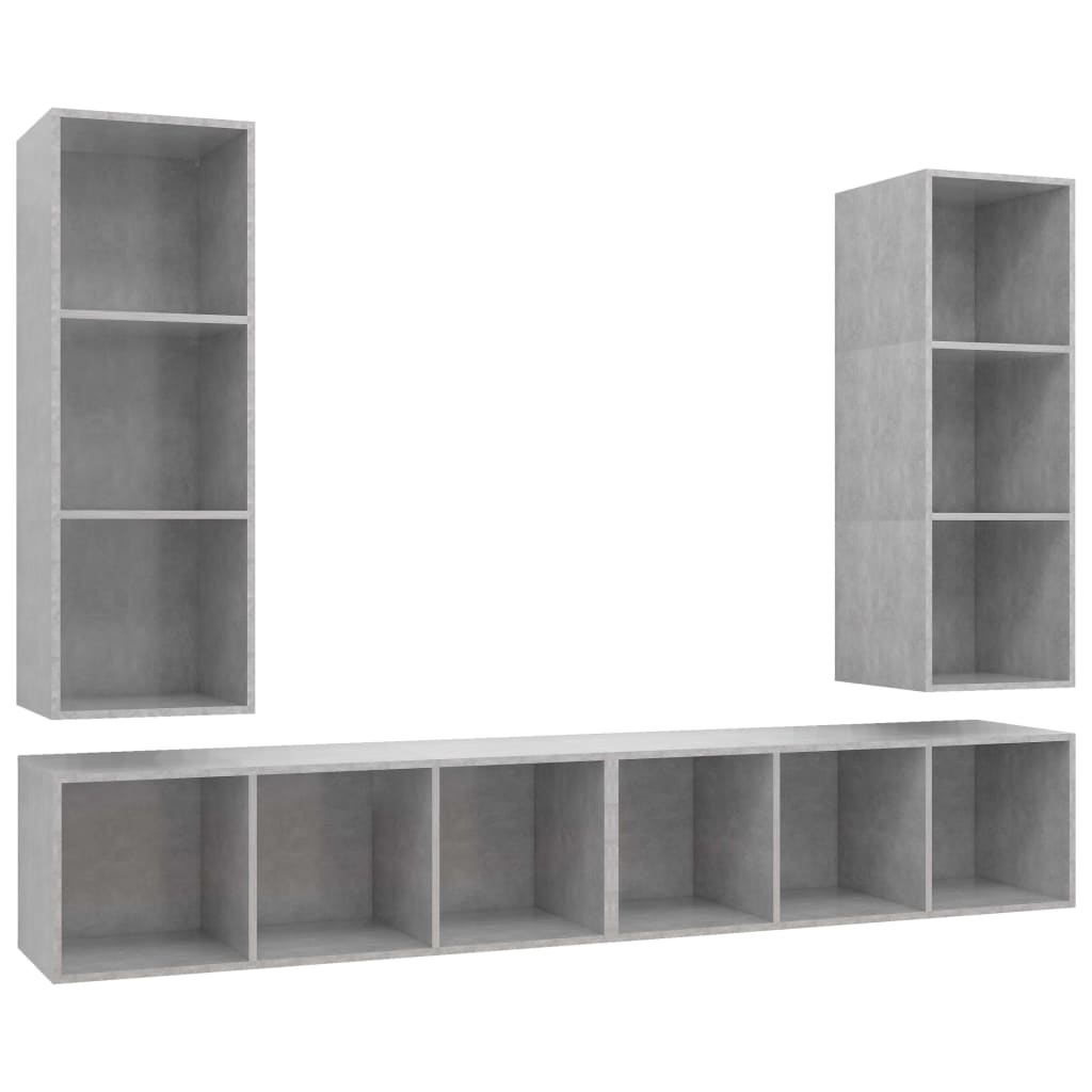 | Wall TV Cabinet | Wall-mounted 4 pcs 37 x 37 x 107.5 cm