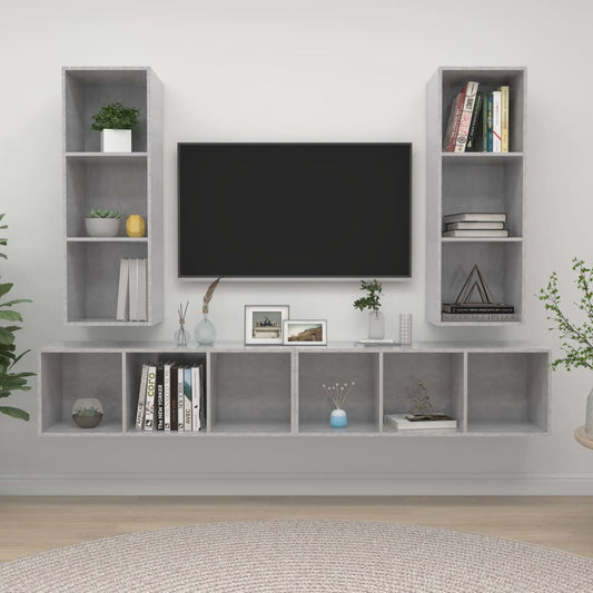 | Wall TV Cabinet | Wall-mounted 4 pcs 37 x 37 x 107.5 cm