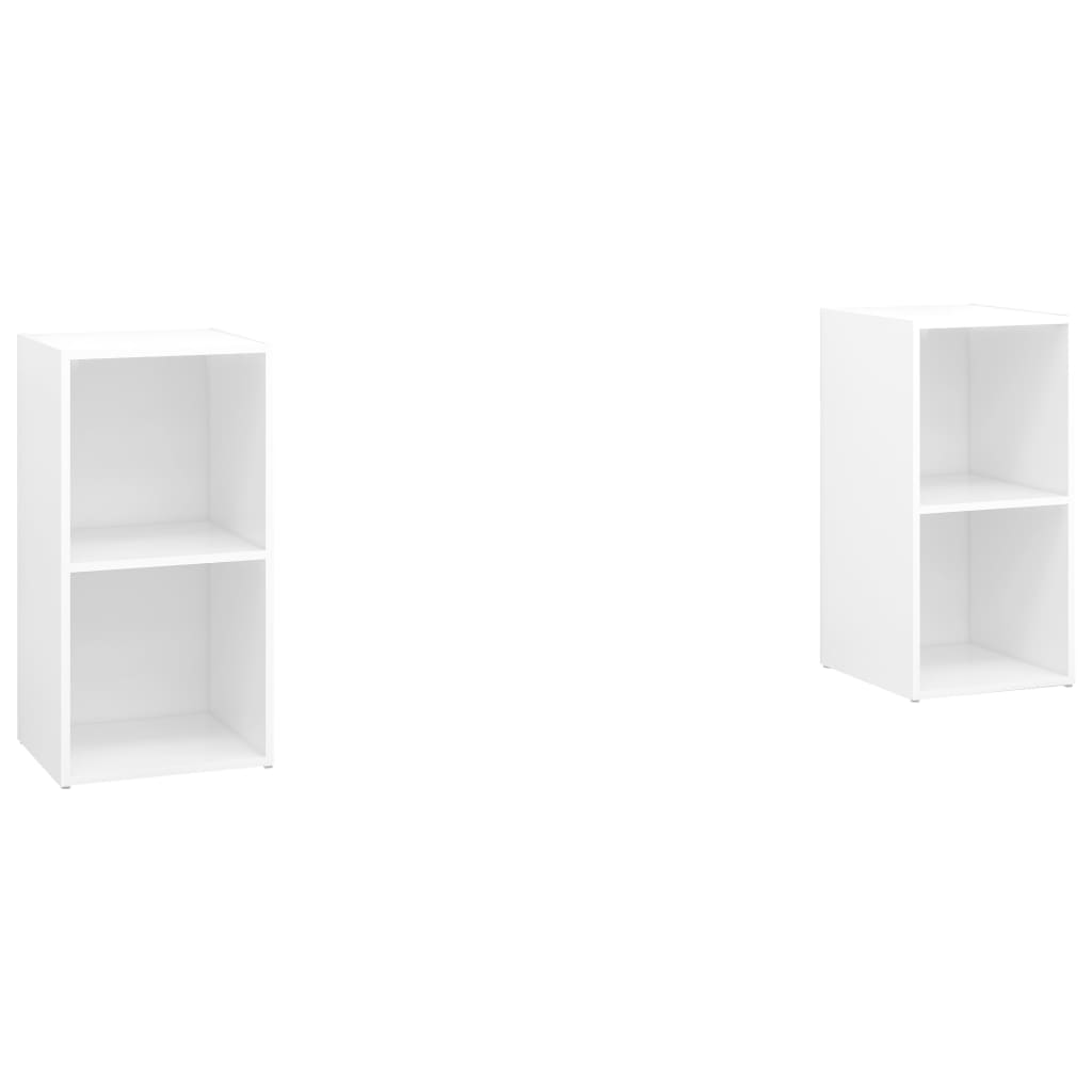 TV Cabinets 2 pcs White 72x35x36.5 cm Engineered Wood