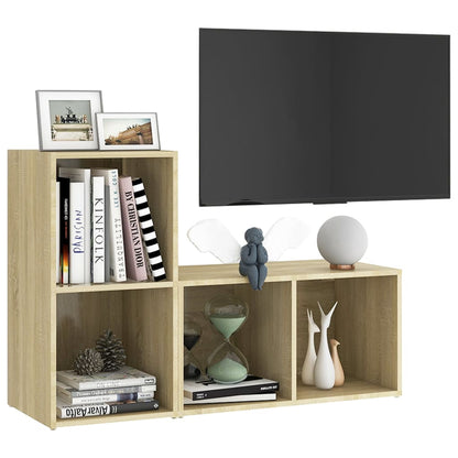 TV Cabinets 2 pcs Sonoma Oak 72x35x36.5 cm Engineered Wood
