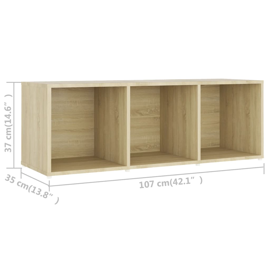 TV Cabinets 4 pcs Sonoma Oak 107x35x37 cm Engineered Wood