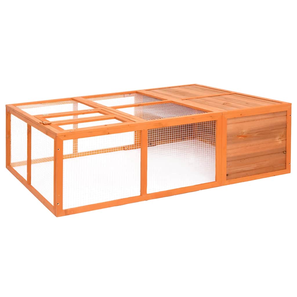 Garden Animal Cage 150x100x50 cm Solid Firwood