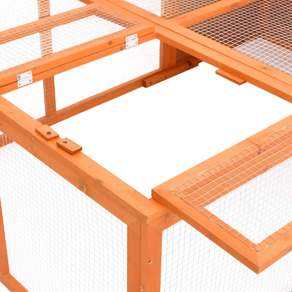 Garden Animal Cage 150x100x50 cm Solid Firwood