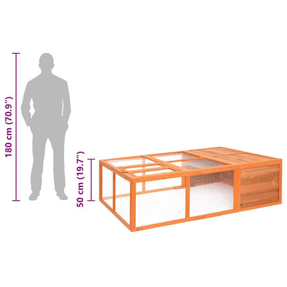 Garden Animal Cage 150x100x50 cm Solid Firwood