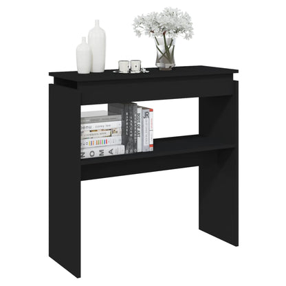 Console Table Black 80x30x80 cm Engineered Wood
