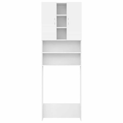 Washing Machine Cabinet White 64x25.5x190 cm