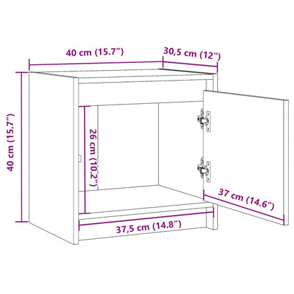 Bedside Cabinets 2 pcs 40x30.5x40 cm Solid Pinewood
