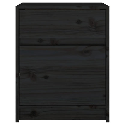 Bedside Cabinets 2 pcs Black 40x31x50 cm Solid Pinewood