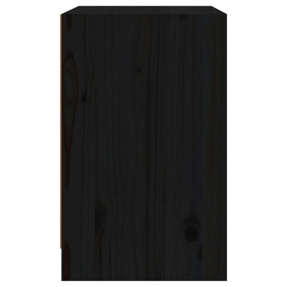 Bedside Cabinets 2 pcs Black 40x31x50 cm Solid Pinewood