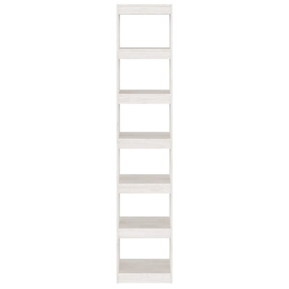 Book Cabinet/Room Divider White 40x30x199 cm Solid Pinewood