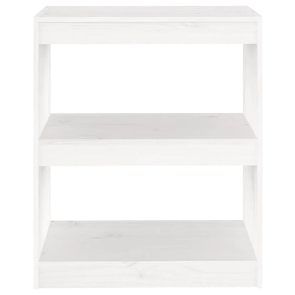 Book Cabinet/Room Divider White 60x30x71.5 cm Solid Wood Pine