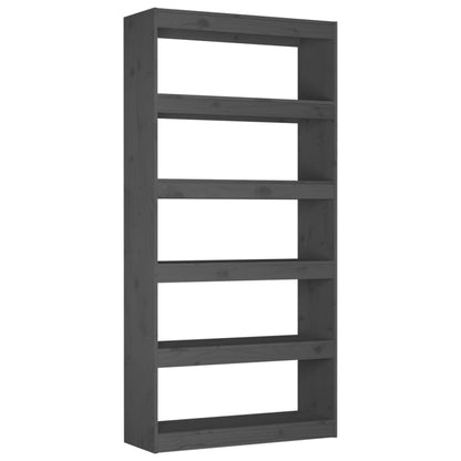 Book Cabinet/Room Divider Grey 80x30x167.4 cm Solid Wood Pine