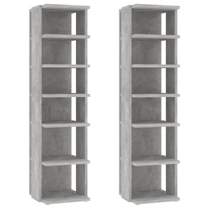 Shoe Cabinets 2 pcs Concrete Grey 27.5x27x102 cm