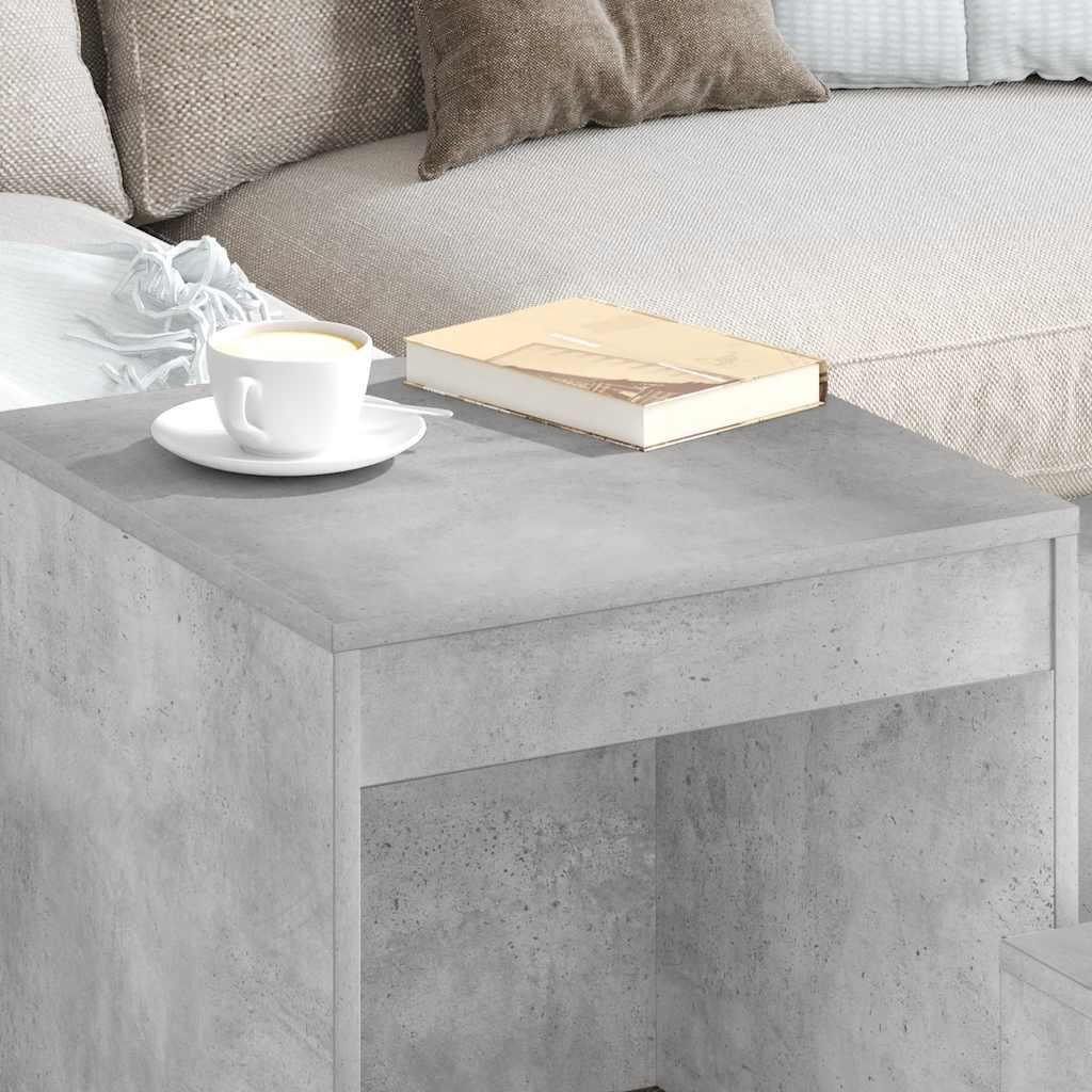 Nesting Tables 3 pcs Concrete Grey Engineered Wood