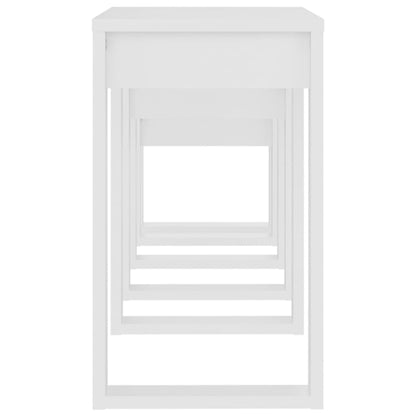 Nesting Tables 3 pcs White Engineered Wood