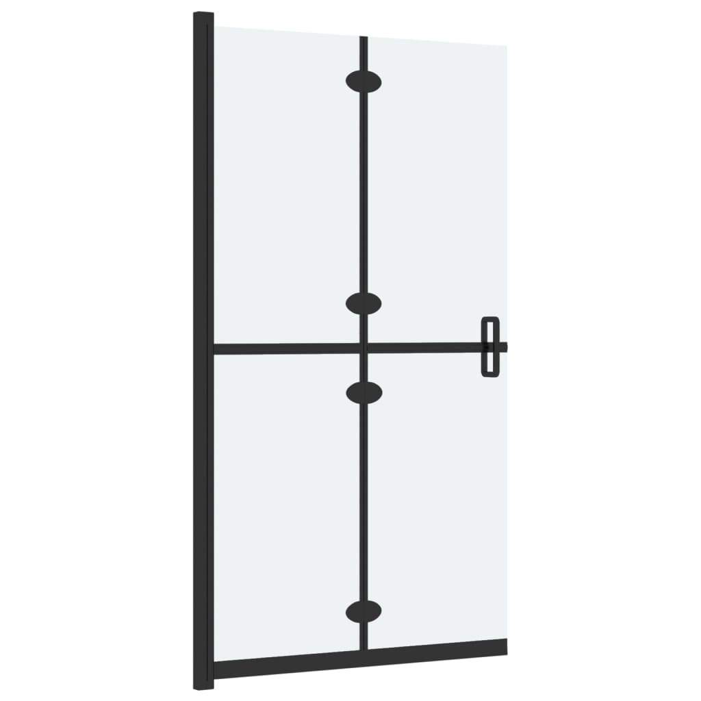 Foldable Walk-in Shower Wall Frosted ESG Glass 110x190 cm