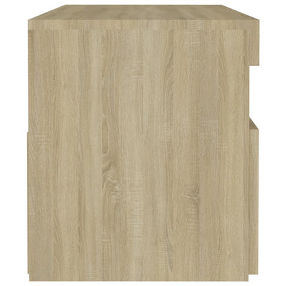 Bedside Cabinet & LED Lights 2 pcs Sonoma Oak 60x35x40 cm