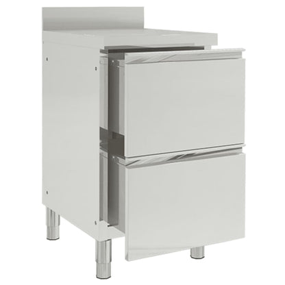 Commercial Kitchen Cabinet with 2 Drawers 50x60x96 cm