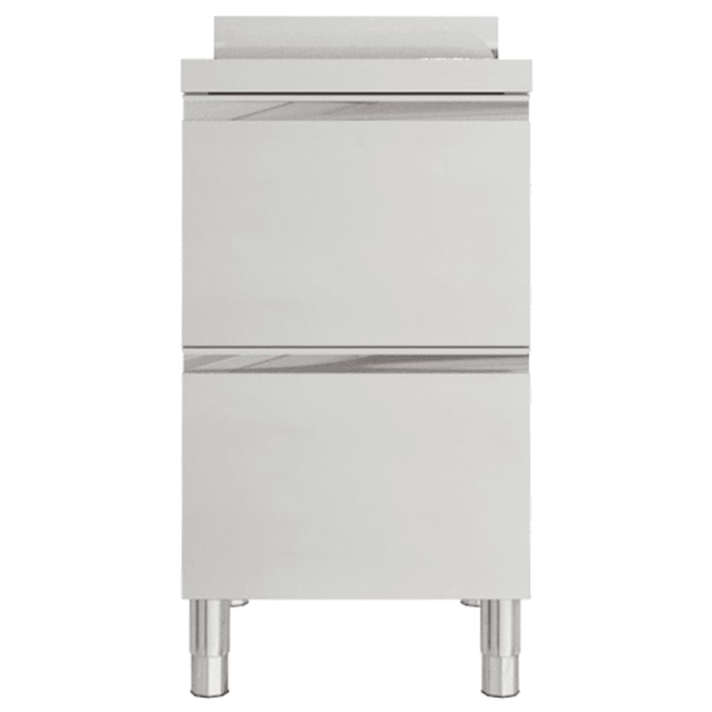 Commercial Kitchen Cabinet with 2 Drawers 50x60x96 cm