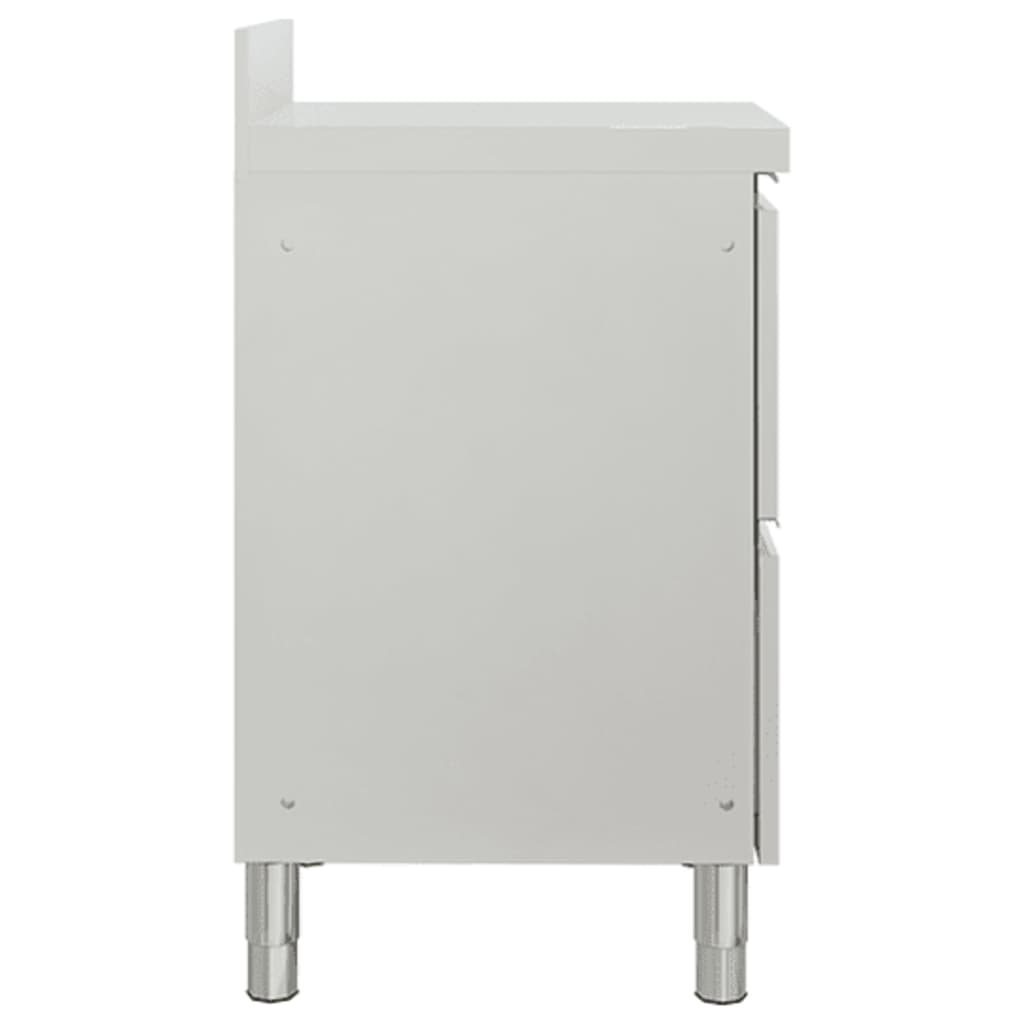 Commercial Kitchen Cabinet with 2 Drawers 50x60x96 cm