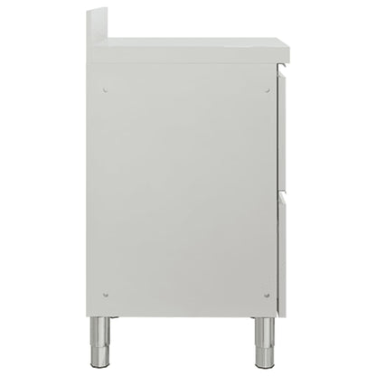 Commercial Kitchen Cabinet with 2 Drawers 50x60x96 cm