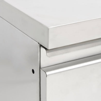 Commercial Kitchen Cabinet with 2 Drawers 50x60x96 cm