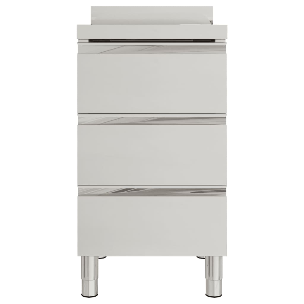 Commercial Kitchen Cabinet with 3 Drawers 50x60x96 cm