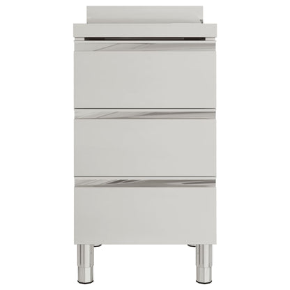 Commercial Kitchen Cabinet with 3 Drawers 50x60x96 cm