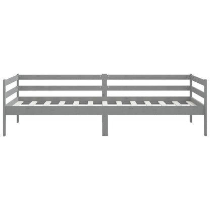 Day Bed without Mattress Grey Solid Wood Pine 90x200cm