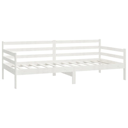 Day Bed without Mattress White Solid Wood Pine 90x200cm