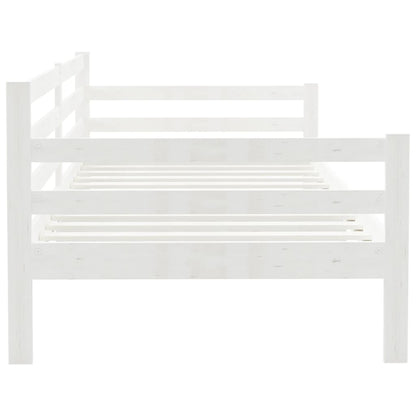 Day Bed without Mattress White Solid Wood Pine 90x200cm