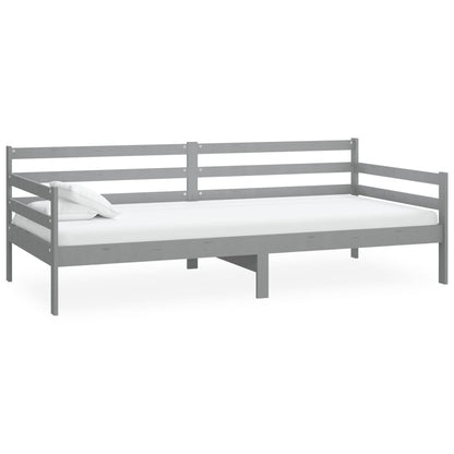Day Bed without Mattress Grey Solid Wood Pine 90x200cm