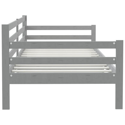 Day Bed without Mattress Grey Solid Wood Pine 90x200cm