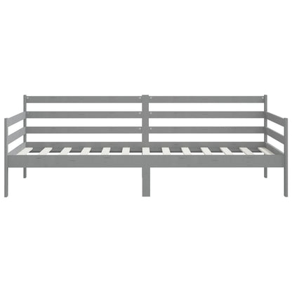 Day Bed without Mattress Grey Solid Wood Pine 90x200cm