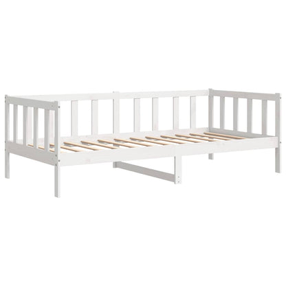 Day Bed without Mattress White Solid Wood Pine 90x200cm