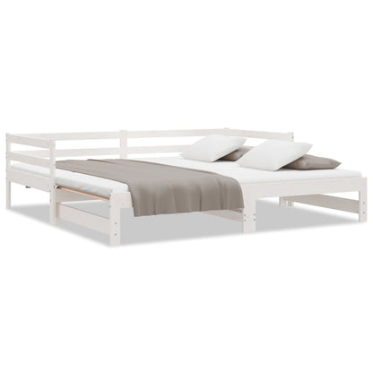 Pull-out Day Bed without Mattress White 2x(90x200)cm