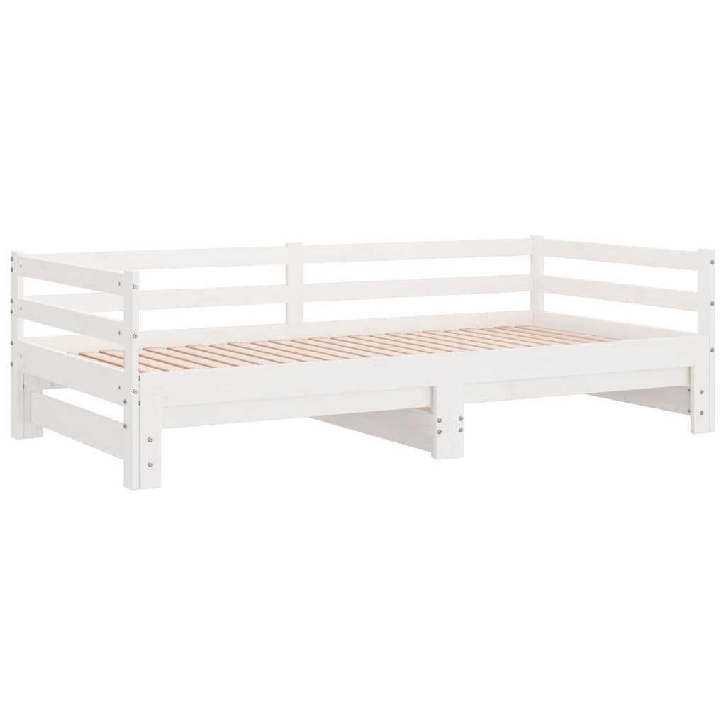 Pull-out Day Bed without Mattress White 2x(90x200)cm