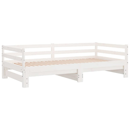 Pull-out Day Bed without Mattress White 2x(90x200)cm