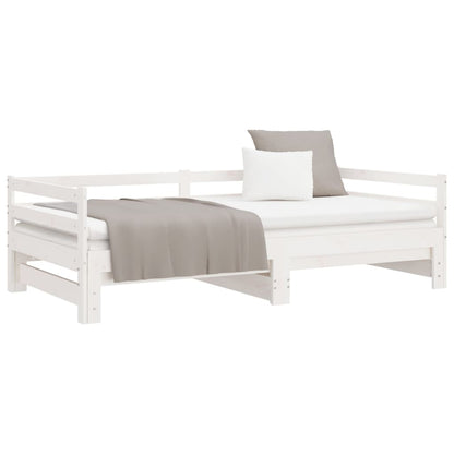 Pull-out Day Bed without Mattress White 2x(90x200)cm