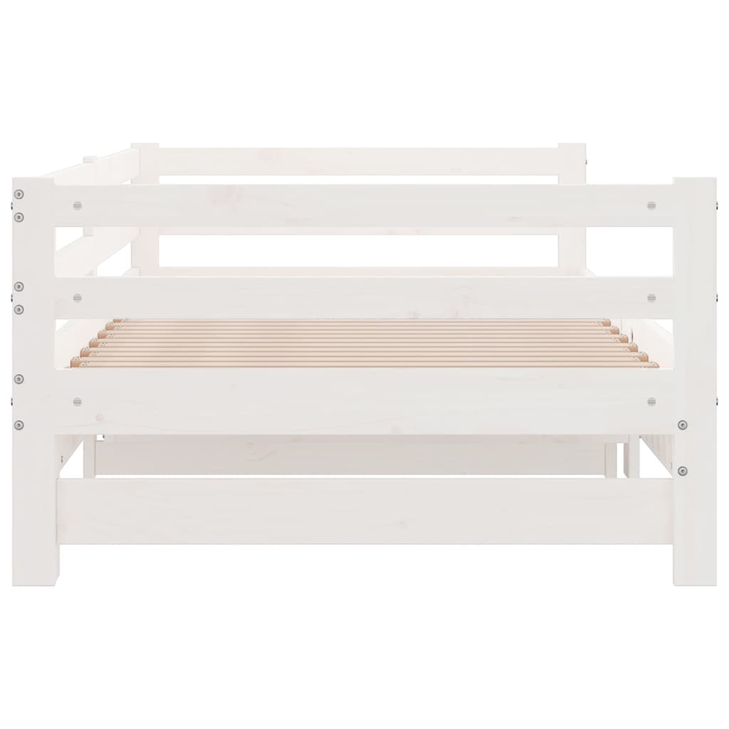 Pull-out Day Bed without Mattress White 2x(90x200)cm