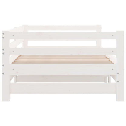 Pull-out Day Bed without Mattress White 2x(90x200)cm