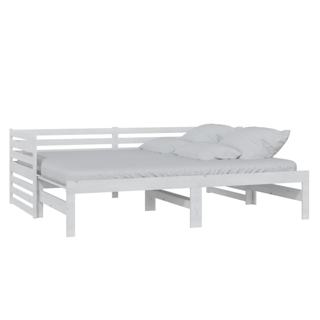 Pull-out Day Bed without Mattress White 2x(90x200)cm