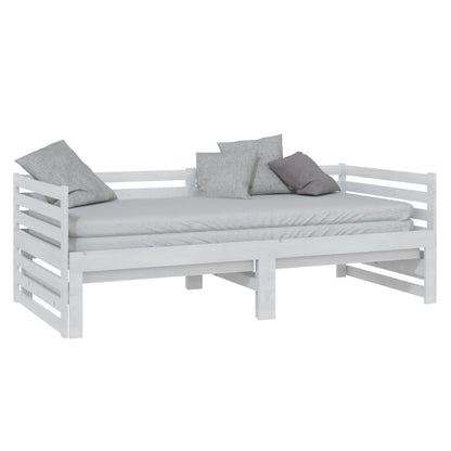 Pull-out Day Bed without Mattress White 2x(90x200)cm