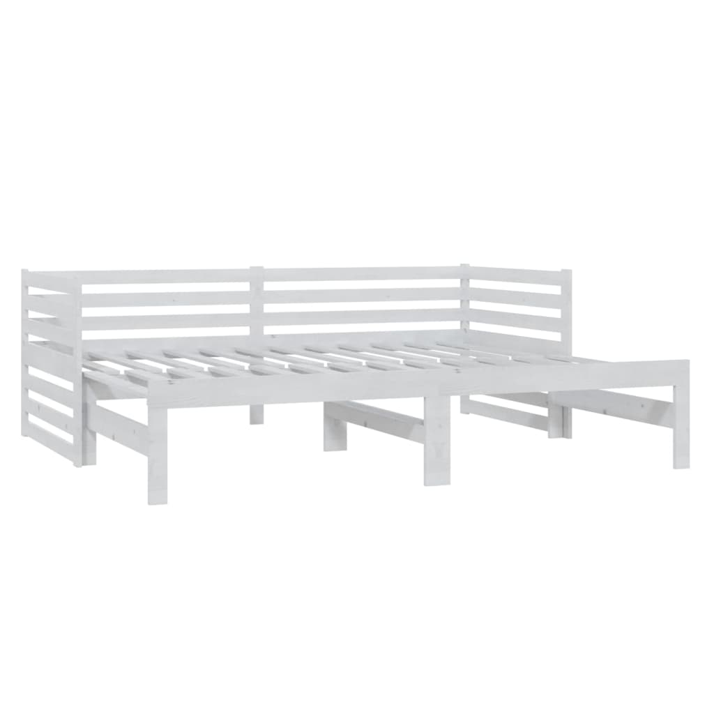 Pull-out Day Bed without Mattress White 2x(90x200)cm